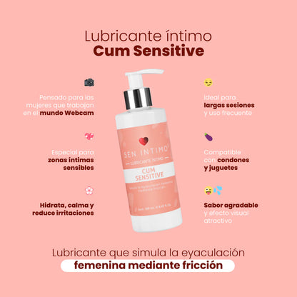 Lubricante Cum Sensitive Webcam para Mujer - Sen Íntimo (250ml) ✦ Bajo pedido
