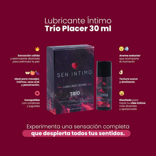 Lubricante Trío Caliente Saborizado, Caramelo - Sen Íntimo (30ml) ✦ Bajo pedido