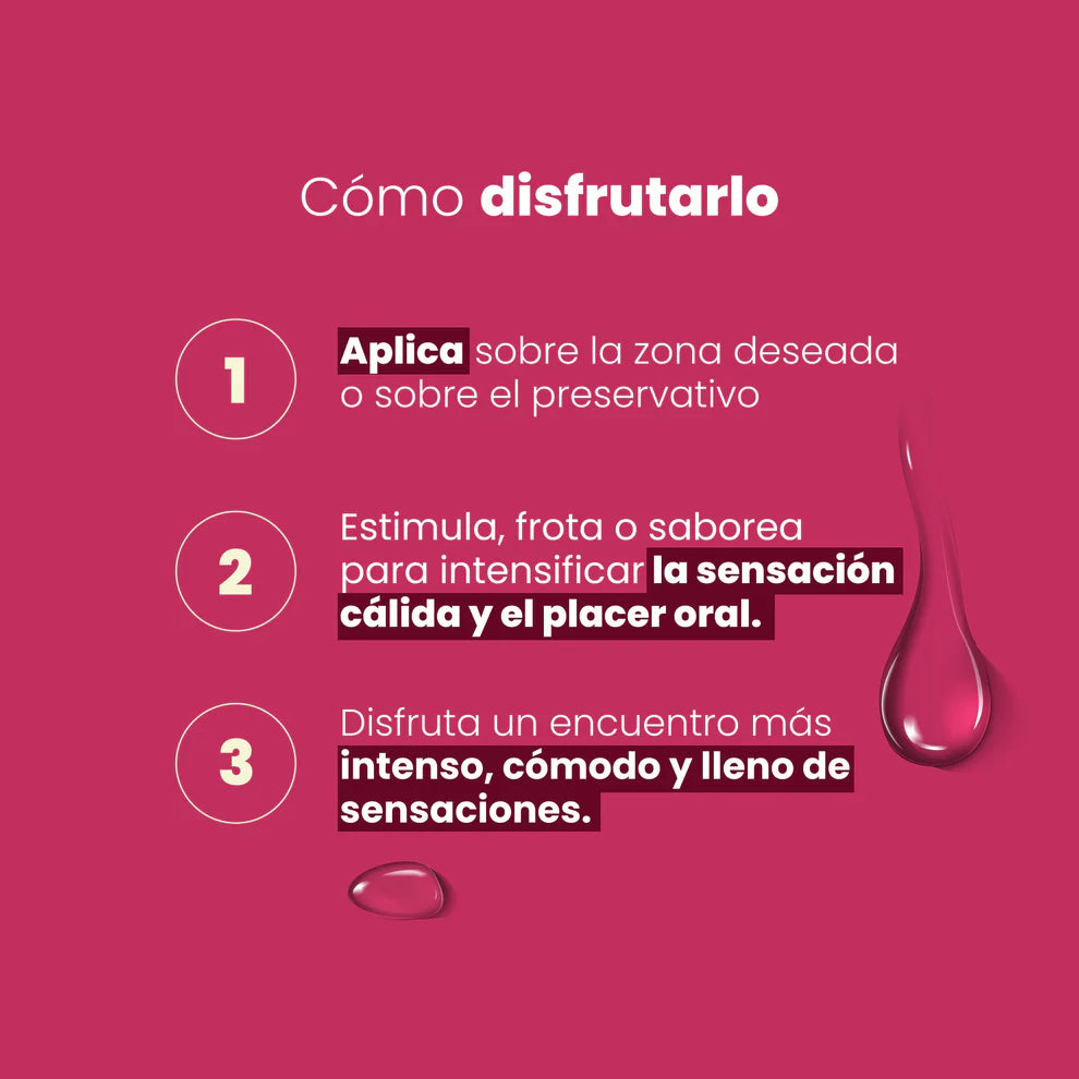 Lubricante Trío Caliente Saborizado, Caramelo - Sen Íntimo (30ml) ✦ Bajo pedido