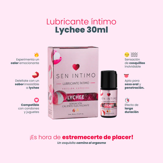 Lubricante Electrizante Caliente Lychee Edición Especial - Sen Íntimo (30ml) ✦ Bajo pedido