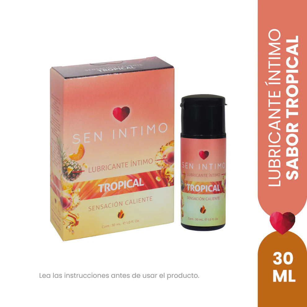 Lubricante Caliente Saborizado Tropical - Sen Íntimo (30ml) ✦ Bajo pedido