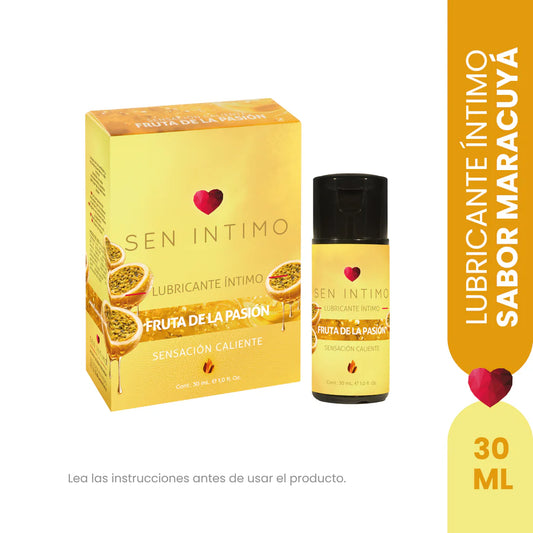 Lubricante Caliente Saborizado, Maracuyá - Sen Íntimo (30ml) ✦ Bajo pedido