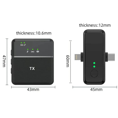 Micrófono Inalámbrico Solapa Receptor Tipo C Lightning SX-31 ✦ Bajo pedido