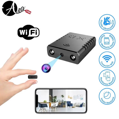Mini Cámara XD WiFi 1080P con Visión Nocturna y Detección de Movimiento – Seguridad para Hogar y Negocio en Costa Rica