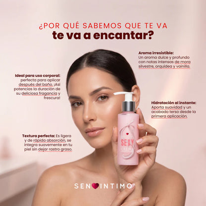 Crema Humectante Feromonas Mora Silvestre, Orquídea y Vainilla - Sexy + Attract (125ml) ✦ Bajo pedido