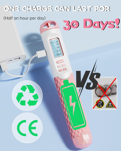 Cuerda de Saltar Inteligente noNogo – 2 en 1: Cuerda Clásica + Modo Inalámbrico con Contador (Re‑recargable, Ajustable)