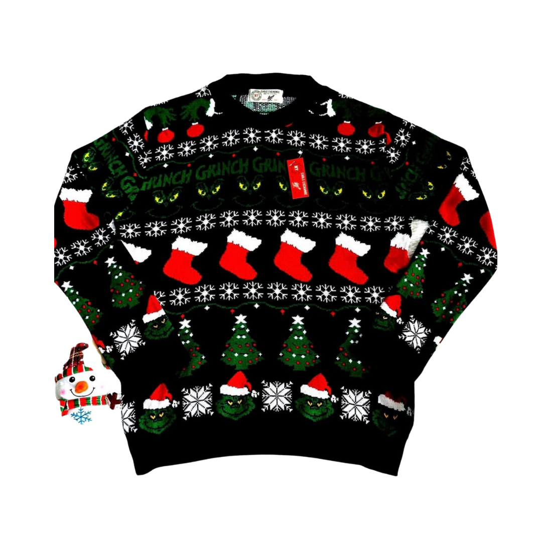 Abrigo Navideño, Ugly Sweater Adulto OO11 - Grinch ✦ Bajo pedido