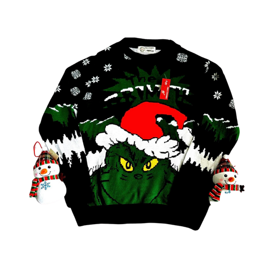 Abrigo Navideño, Ugly Sweater Adulto OO11 - Grinch ✦ Bajo pedido