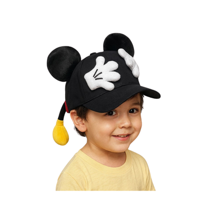 Gorra Mickey Infantil (Rojo, Negro) ✦ Bajo pedido