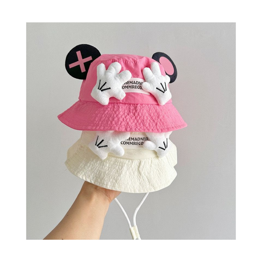 Sombrero Bucket Mickey Infantil (Beige, Rosa) ✦ Bajo pedido