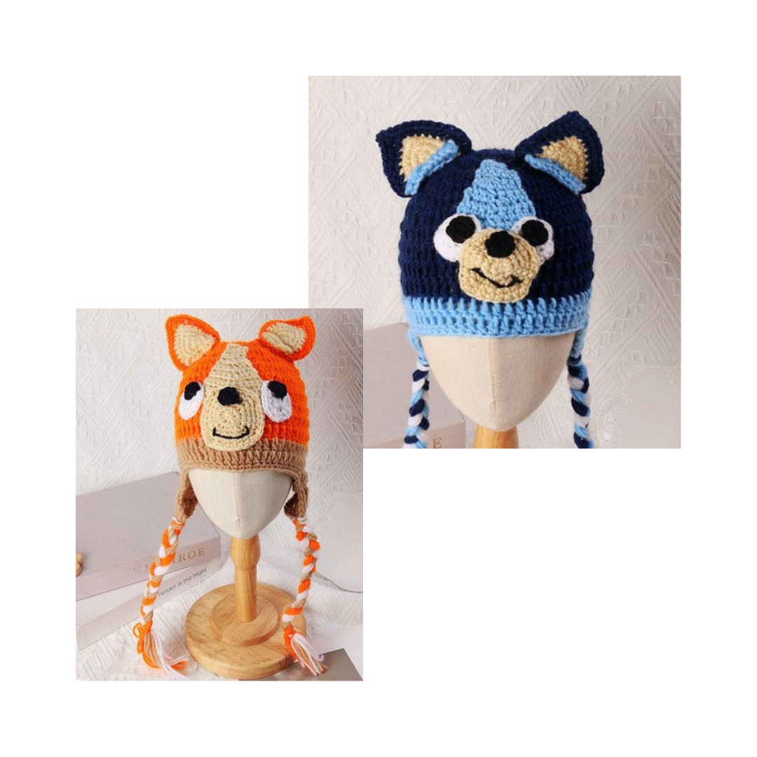 Gorro Infantil Lana Bluey, Bingo (2 Estilos) ✦ Bajo pedido