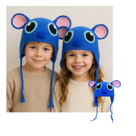 Gorro Infantil Lana Stitch ✦ Bajo pedido