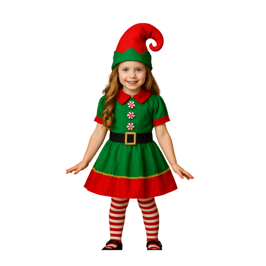 Disfraz Infantil Elfo Niña ✦ Bajo pedido