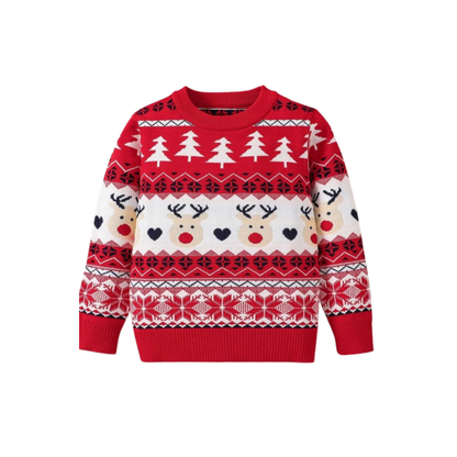Abrigo Navideño, Ugly Sweater NAV25-41 Adulto - Renos Corazón ✦ Bajo pedido