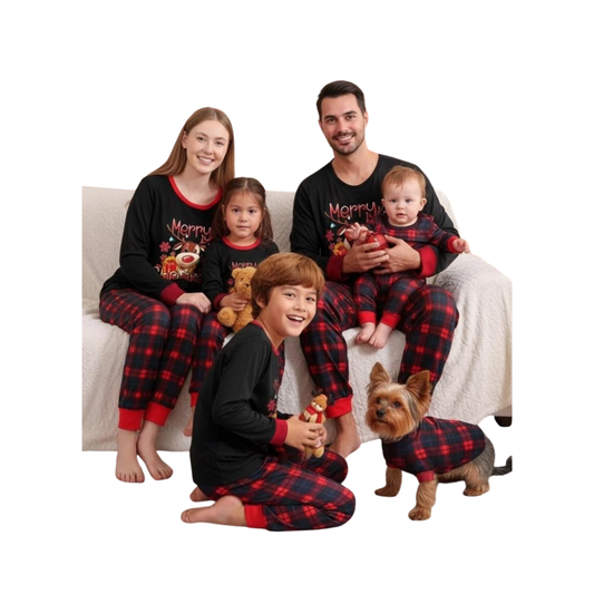 Pijama Navideña NAV25-66 Perro ✦ Bajo pedido