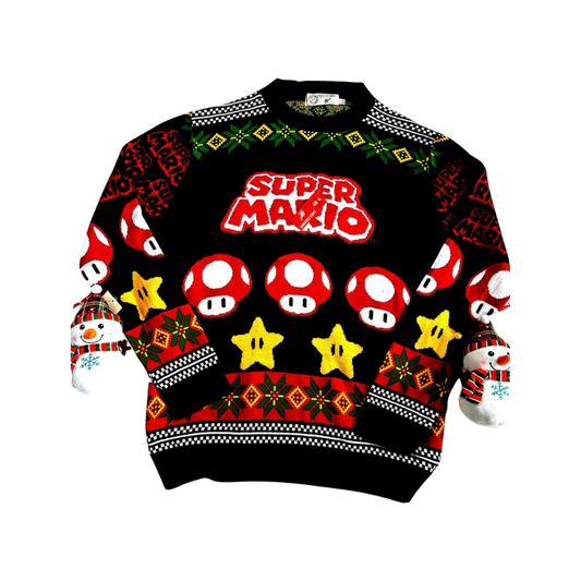 Abrigo Navideño, Ugly Sweater Adulto OO11 - Mario Bros ✦ Bajo pedido