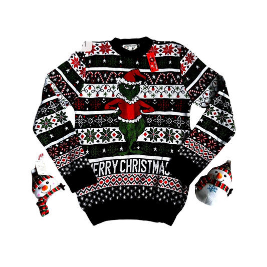 Abrigo Navideño, Ugly Sweater Adulto OO11 - Grinch ✦ Bajo pedido