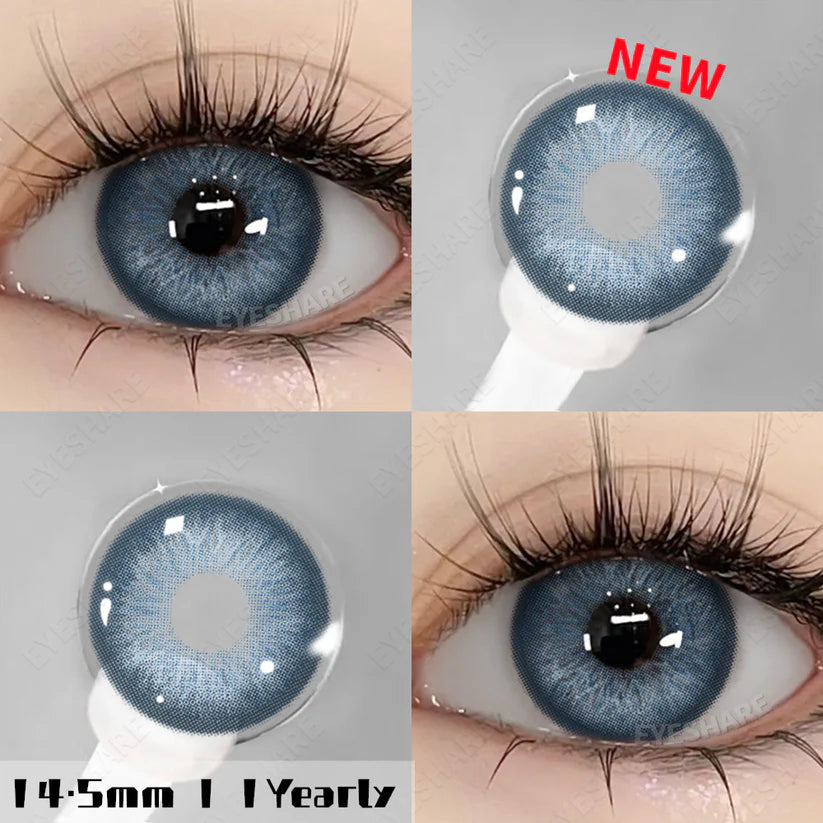 Lentes de Contacto con Agrandamiento de Ojos (14.5mm) Azul Norway Blue - Eyeshare Vision