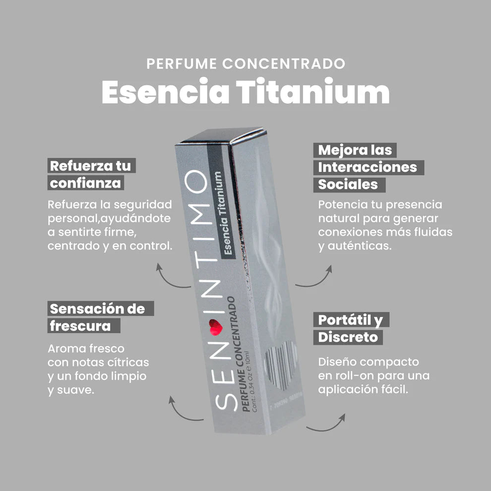 Perfume Feromonas Para Hombre - Titanium (10ml) ✦ Bajo pedido