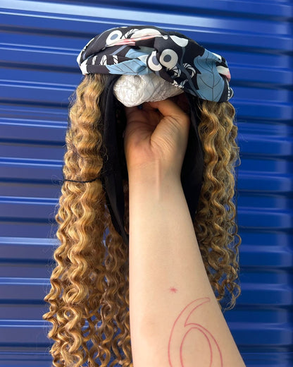 Peluca Rizada con Vincha Desmontable