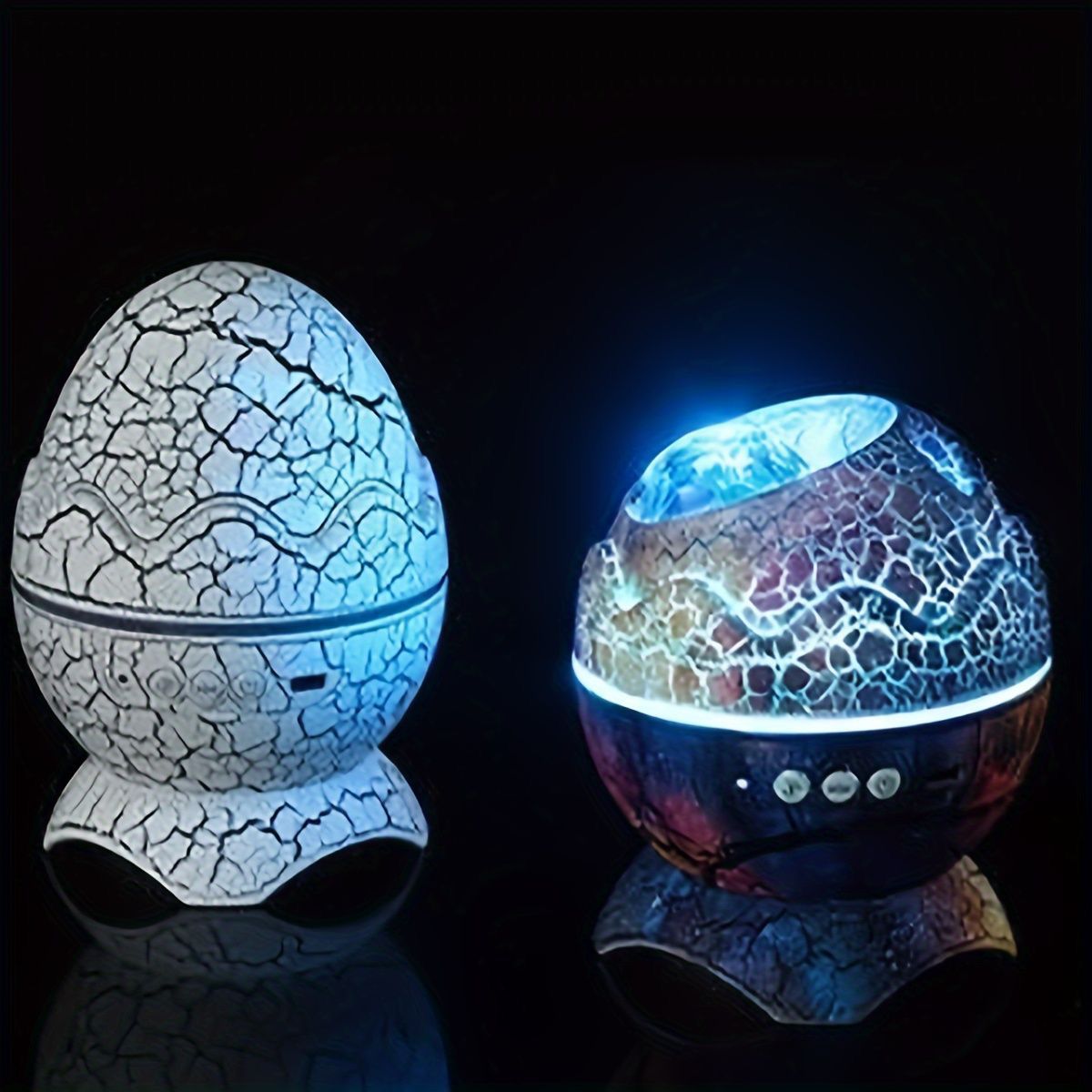 Proyector Dino Egg Parlante Bluetooth - Estrellas, Auroras Boreales, Luz de Noche y Ruido Blanco ✦ Bajo pedido