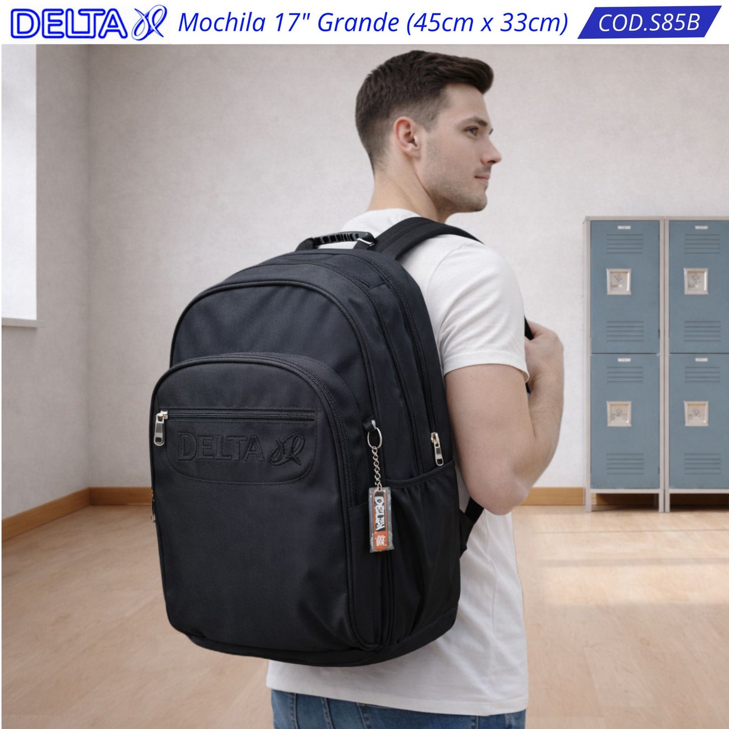 Salveque Mochila Lisa 17" Grande - Delta (5 Colores) ✦ Bajo pedido