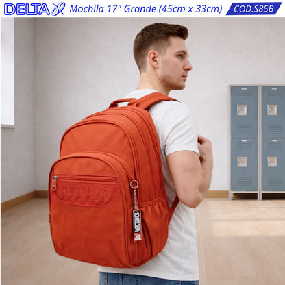 Salveque Mochila Lisa 17" Grande - Delta (5 Colores) ✦ Bajo pedido