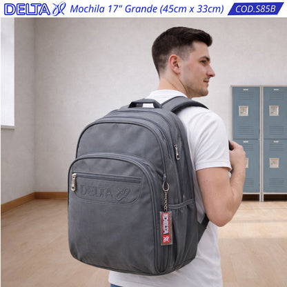 Salveque Mochila Lisa 17" Grande - Delta (5 Colores) ✦ Bajo pedido