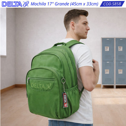Salveque Mochila Lisa 17" Grande - Delta (5 Colores) ✦ Bajo pedido