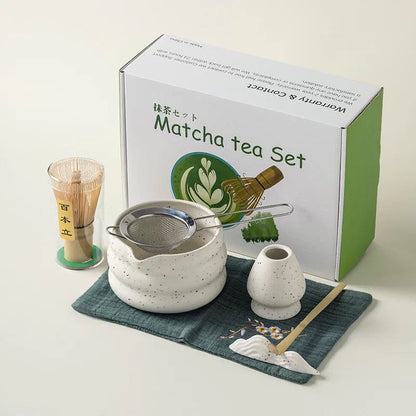 Set Premium de Matcha 7 Piezas - Ondas Pastel (4 Colores) ✦ Bajo pedido