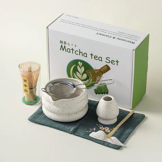 Set Premium de Matcha 7 Piezas - Ondas Pastel (4 Colores) ✦ Bajo pedido