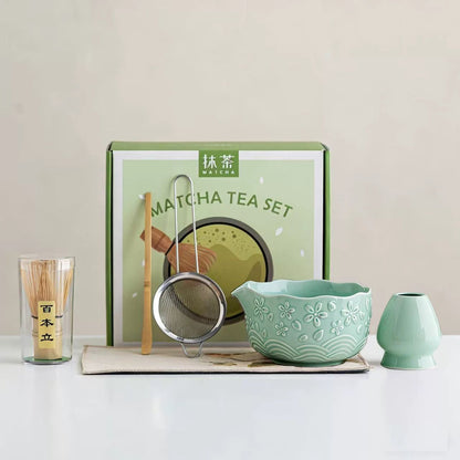 Set Premium de Matcha 7 Piezas - Flores (3 Colores) ✦ Bajo pedido