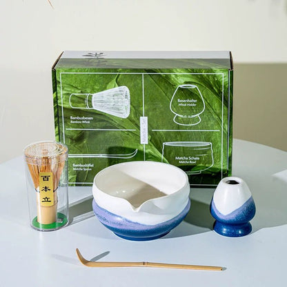 Set Premium de Matcha 7 Piezas - Ondas Bicolor (3 Colores) ✦ Bajo pedido
