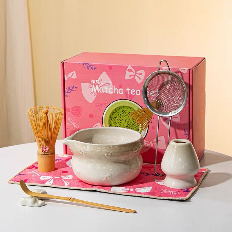 Set Premium de Matcha 8 Piezas - Lazos (4 Colores) ✦ Bajo pedido