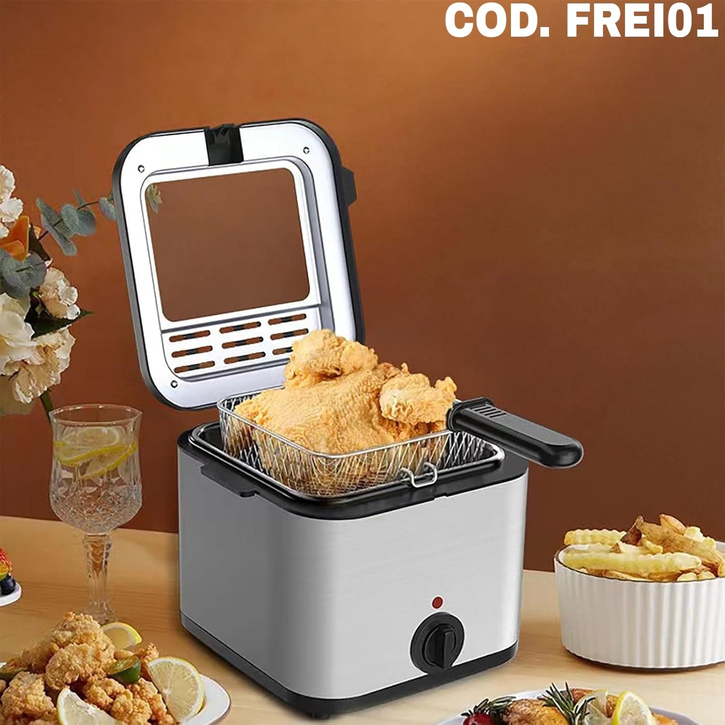 Mini Freidora Eléctrica (2.5L) ✦ Bajo pedido