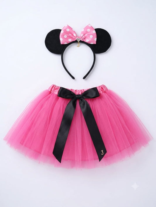 Set Minnie Tutu y Diadema Rosa