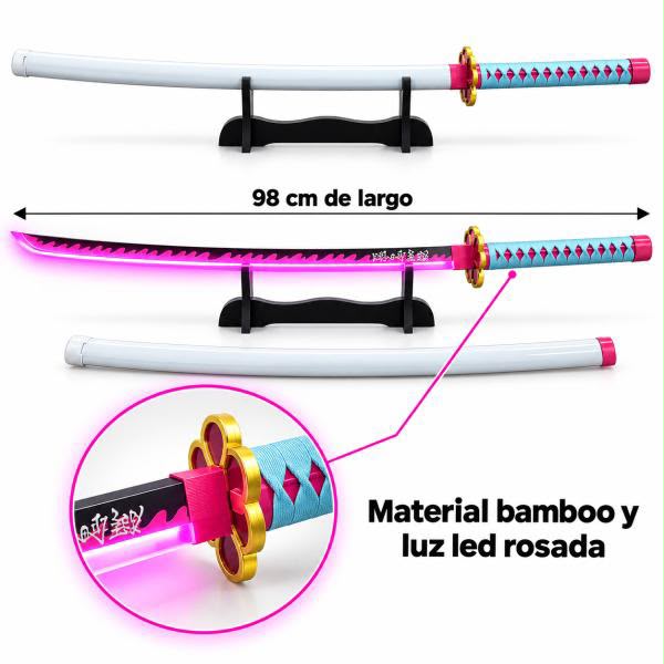 Katana de Bamboo y luz LED - Mitsuri ✦ Bajo pedido