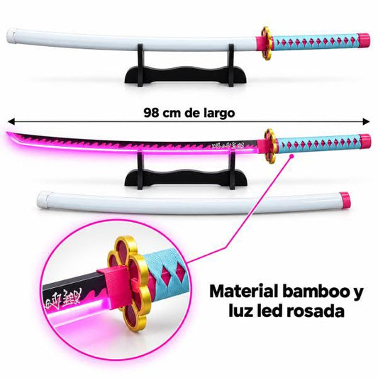 Katana de Bamboo y luz LED - Mitsuri ✦ Bajo pedido
