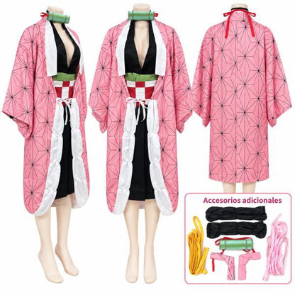 Disfraz Cosplay - Nezuko, Demon Slayer (S,M,L) ✦ Bajo pedido