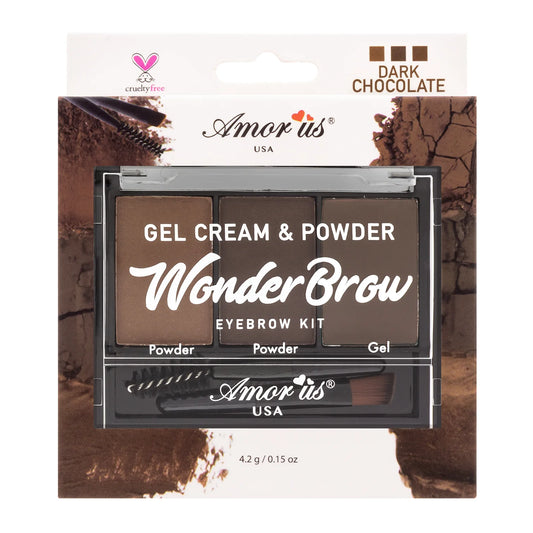 Kit 2 Sombras para Cejas y Pomada Fijadora - Dark Chocolate - AmorUs ✦ Bajo pedido