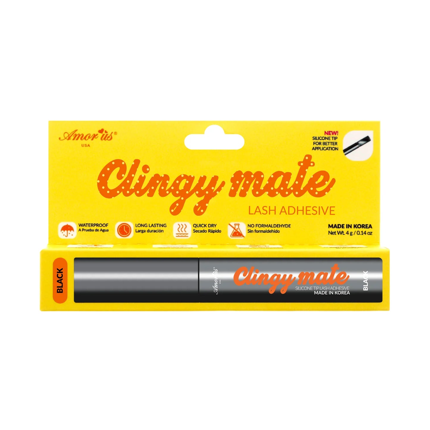 Clingy Mate Goma para Pestañas de Secado Rápido con Tip de Silicona, Negra - AmorUs ✦ Bajo pedido
