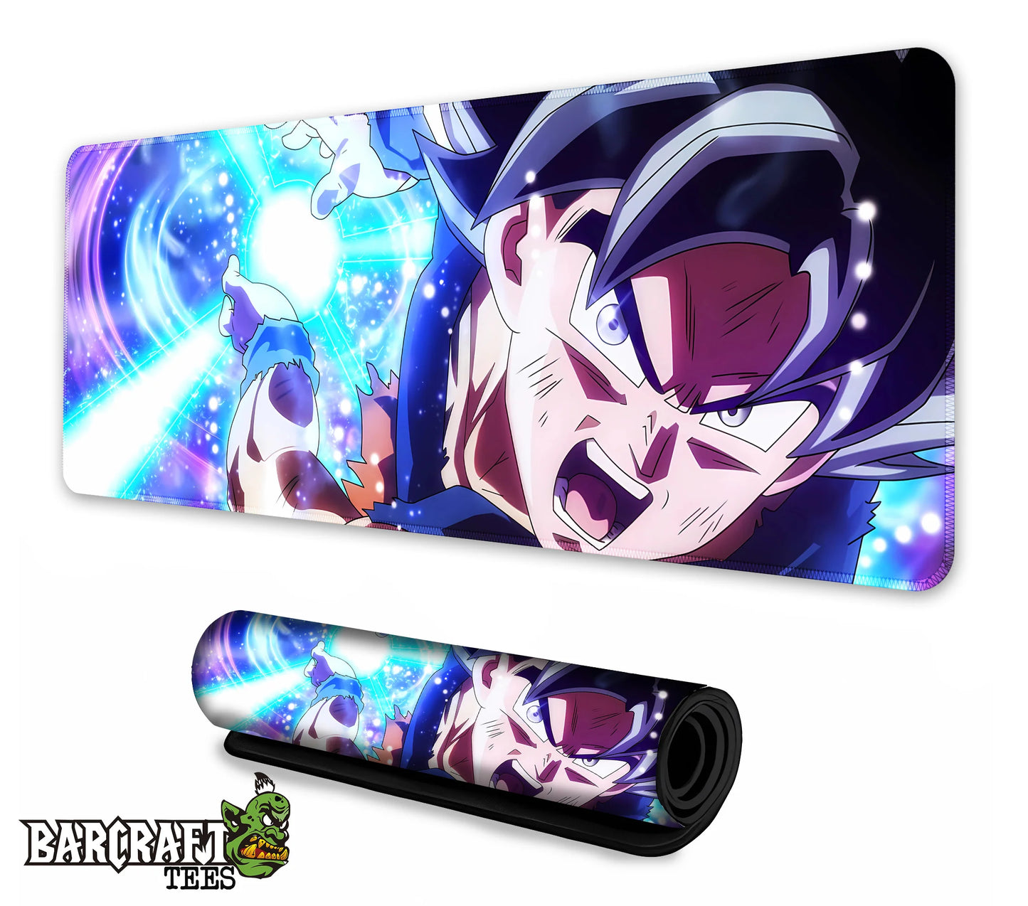 Mouse Pad Gamer XL con Luz RGB, Base Antideslizante - Goku