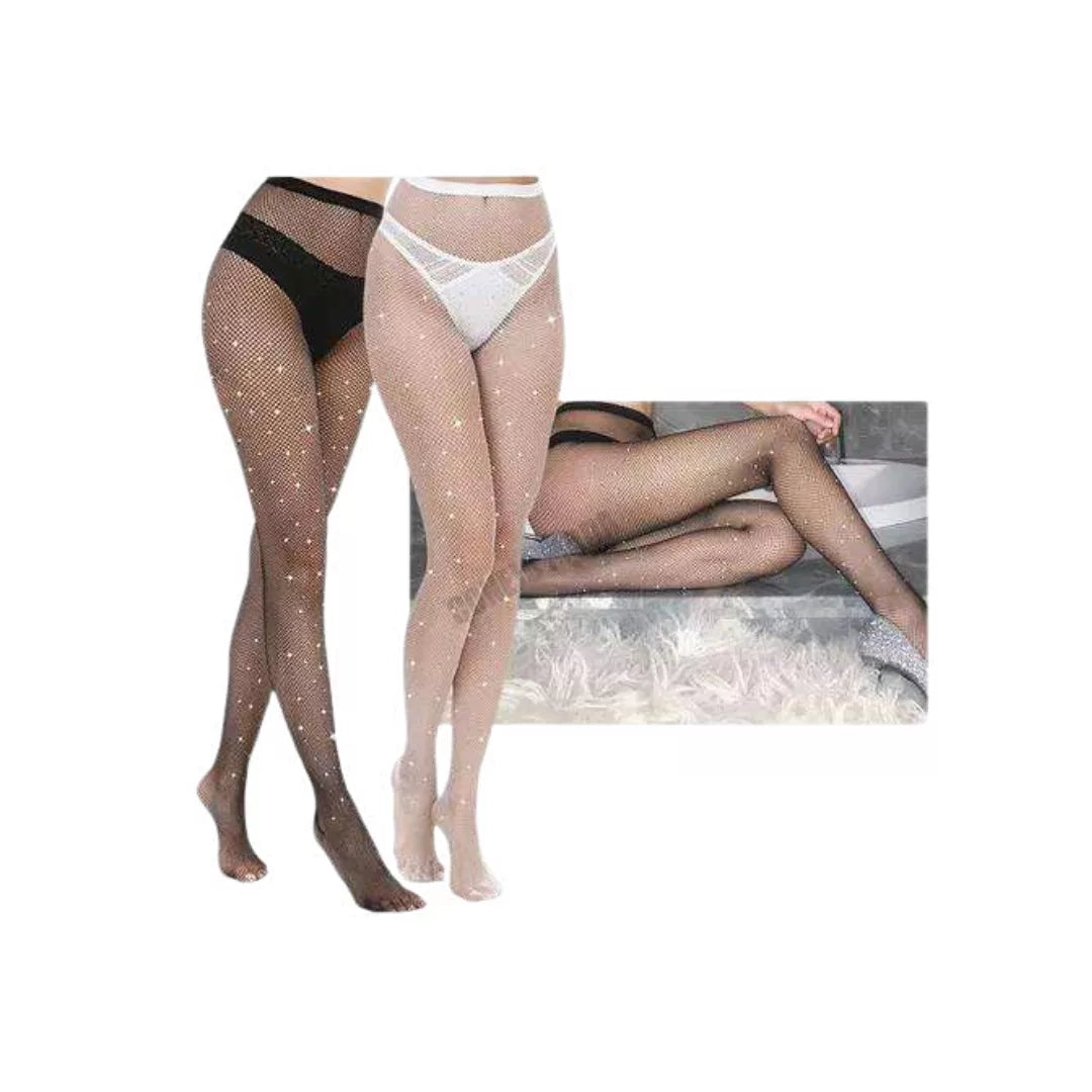Panty Media Calada Brillos - Beige, Blanco, Negro (Unitalla) ✦ Bajo pedido