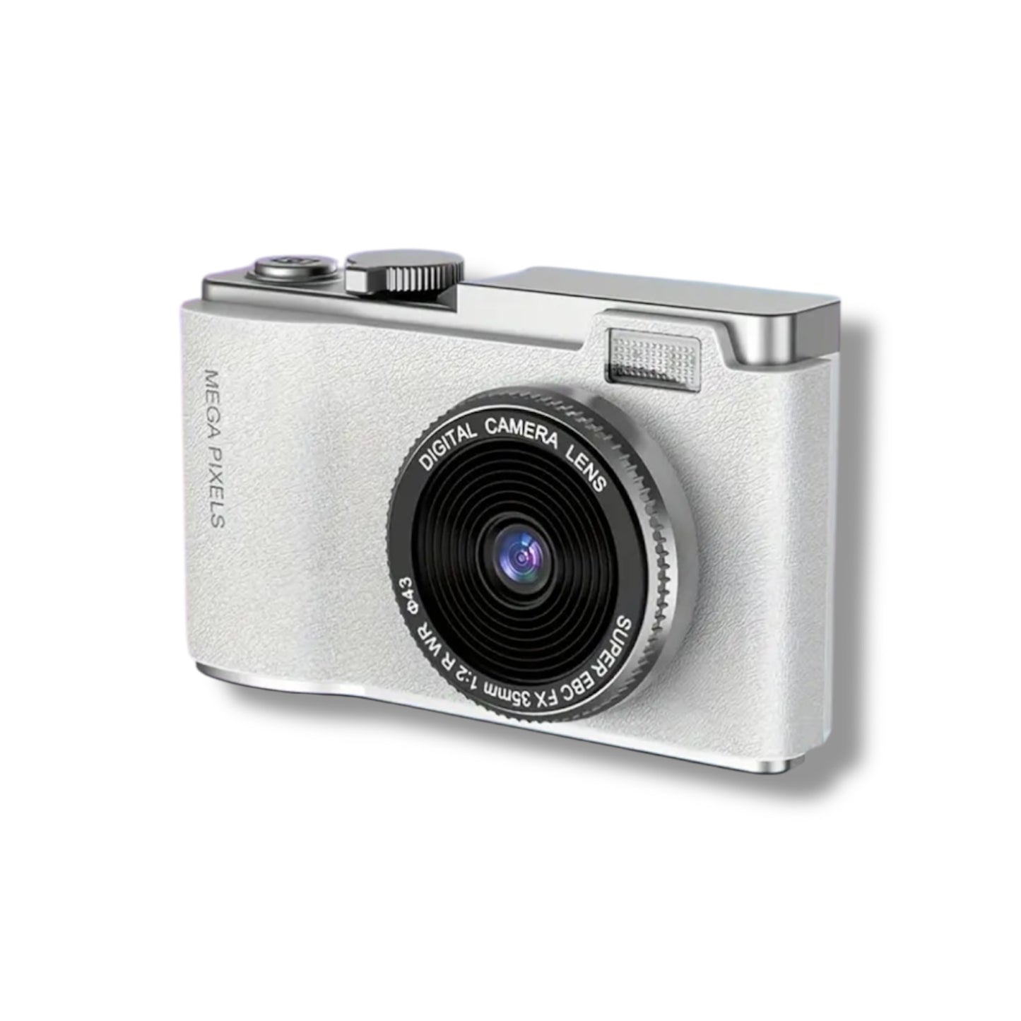 Cámara Vintage Blanca con Tarjeta SD de 32 GB – Grabadora de Video Compacta para Principiantes y Adolescentes