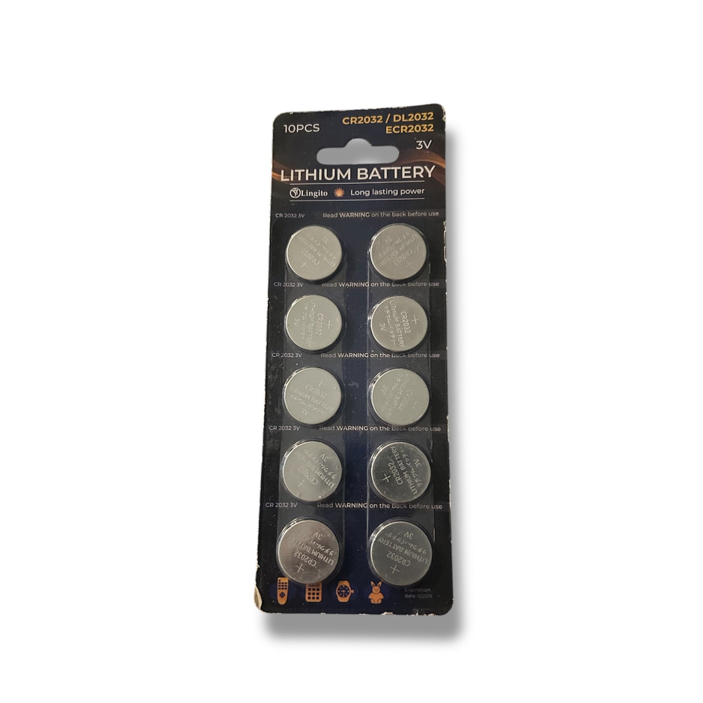 Set de 10 Baterías Redondas de Reloj Lithium CR2032 / DL2032 / ECR2032 - 3V