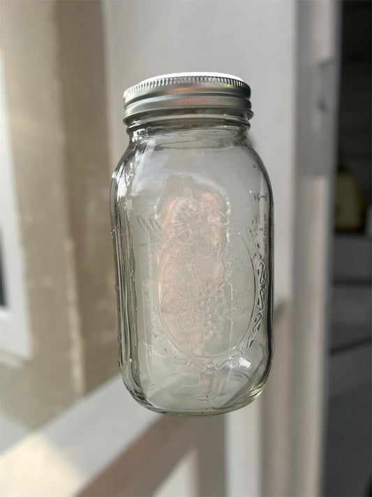 Frasco de vidrio con tapa al vacío para alimentos
