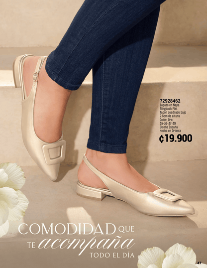 Zapato en Napa Dorado 72928462 ✦ Bajo pedido