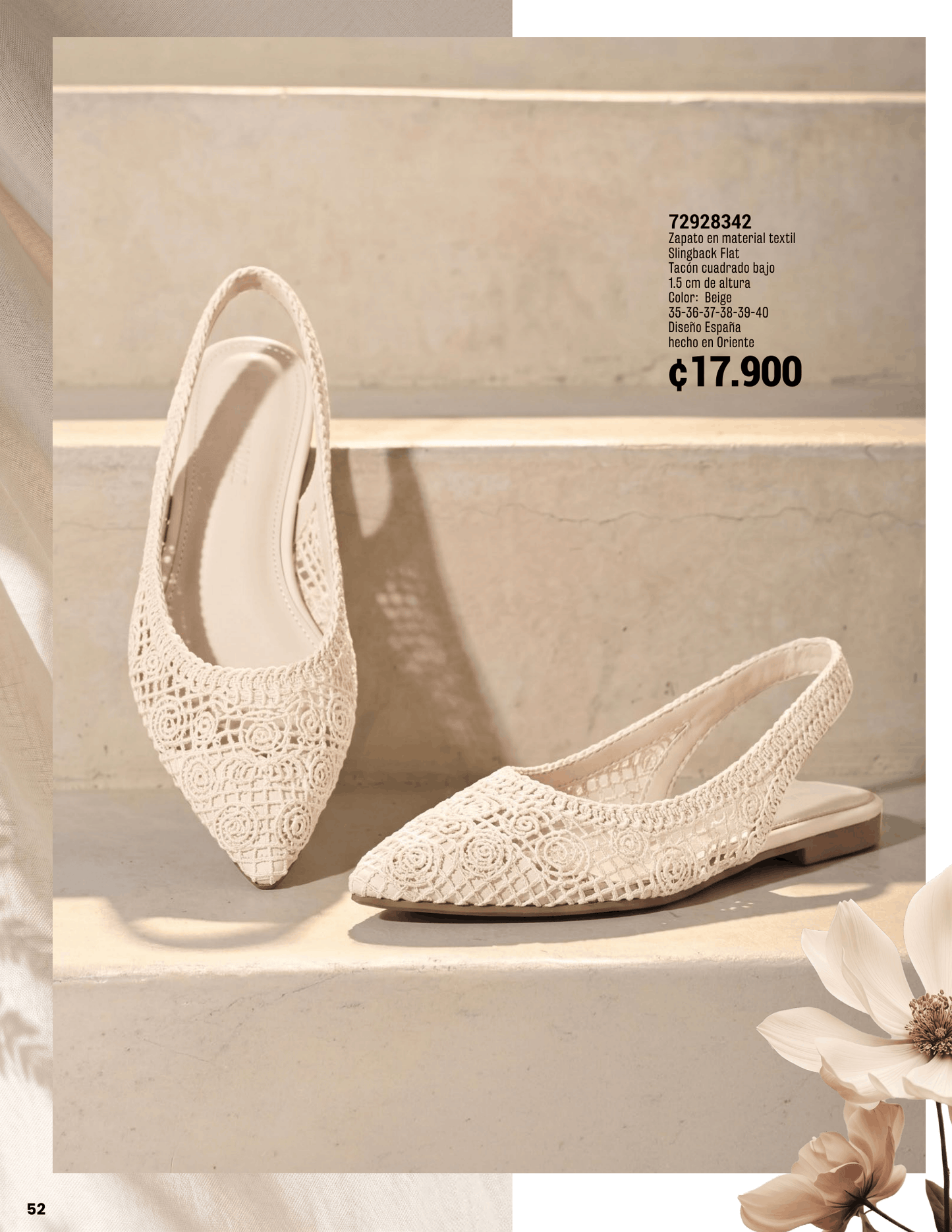 Zapato en material Beige 72928342 ✦ Bajo pedido