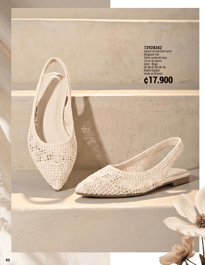 Zapato en material Beige 72928342 ✦ Bajo pedido