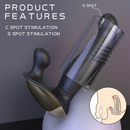 Estimulador Prostático con Movimiento Vertical y Control Remoto ✦ Bajo pedido